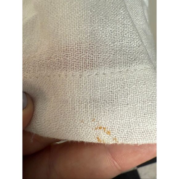 J.Jill PureJill White Linen Relaxed Tunic Top Size XL Casual Boho - Picture 4 of 5